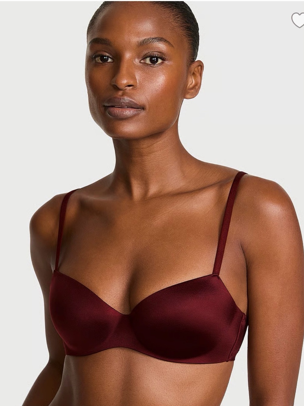 Body by Victoria FlexFactor High Shine Lightly Lined Balconette Bra Cherrywood